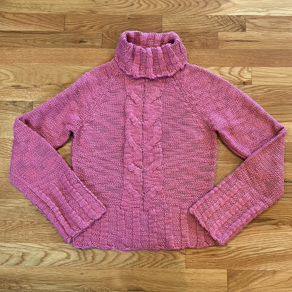Guess Mauve Pink Chunky Sweater